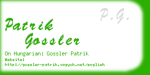 patrik gossler business card